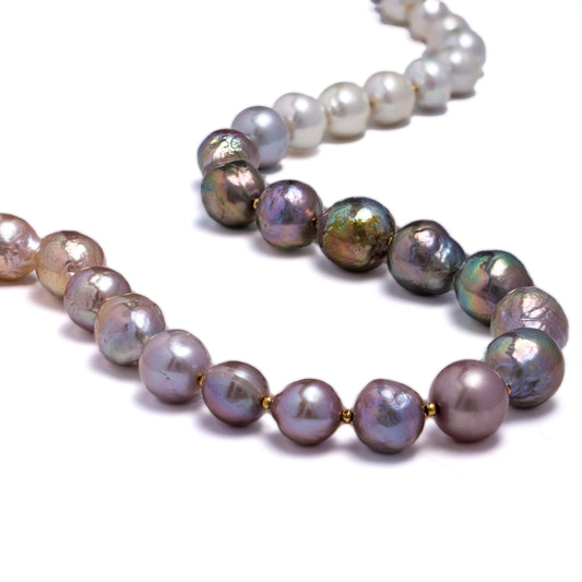 Ombre baroque pearl necklance