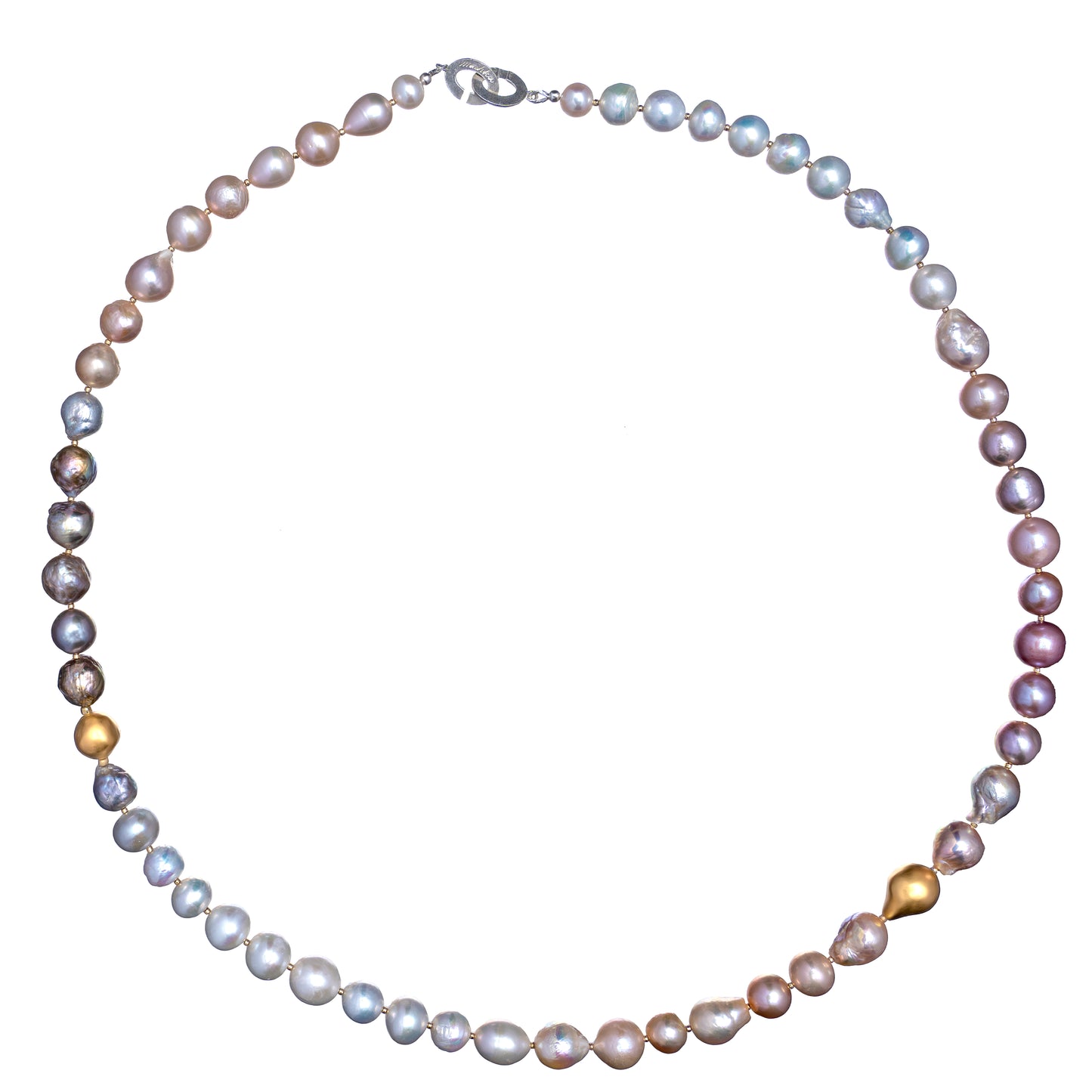 Ombre baroque pearl necklace