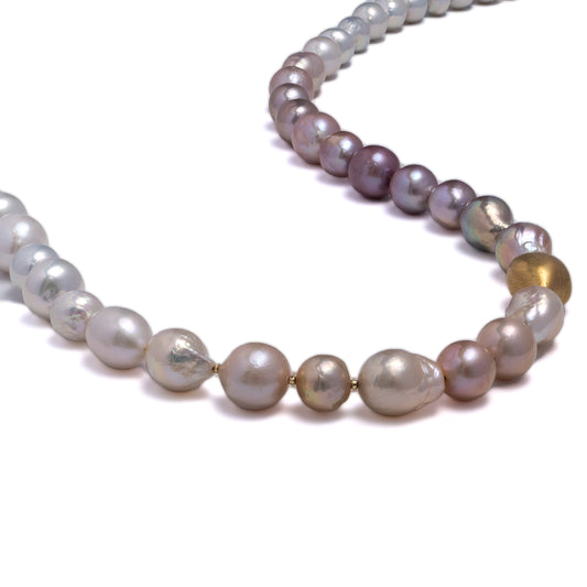 Ombre baroque pearl necklace