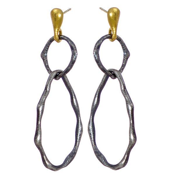 Molten metal earrings