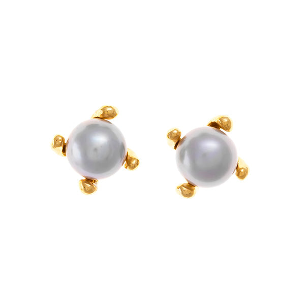 Pearl post earrings