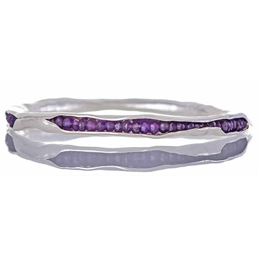 Amethyst pod bangle