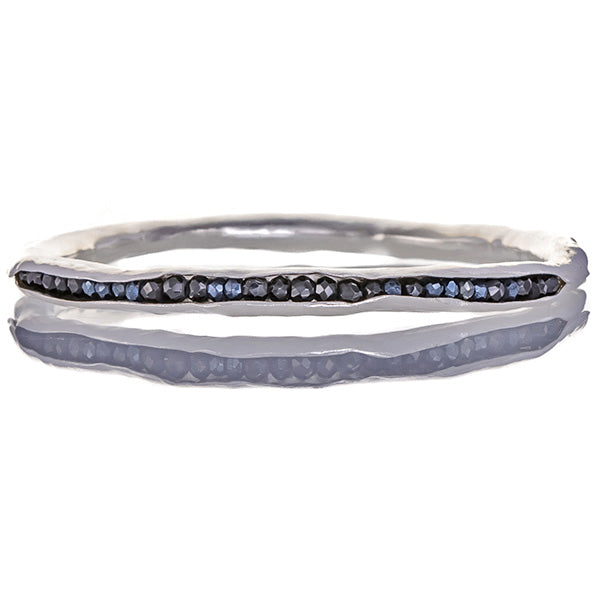 Black spinel pod bangle