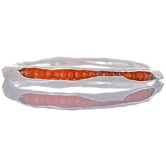 Carnelian pod bangle