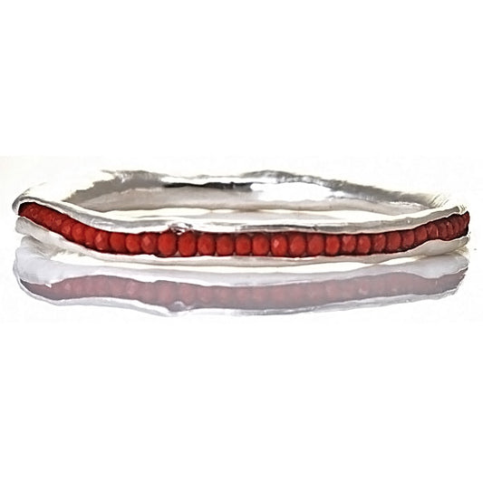 Red coral pod bangle