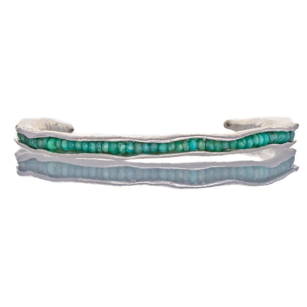 Amazonite pod cuff