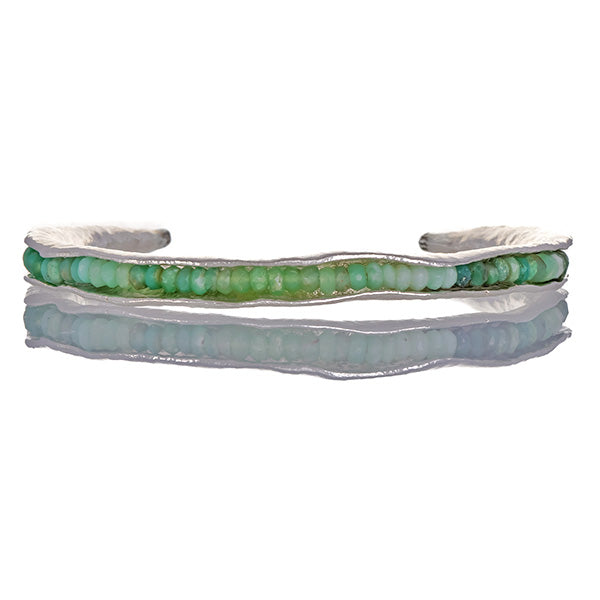 Chrysoprase pod cuff