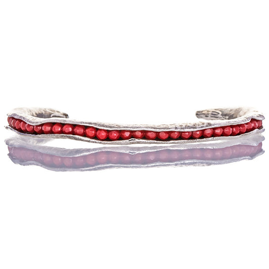 Red coral pod cuff