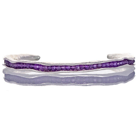 Amethyst pod cuff