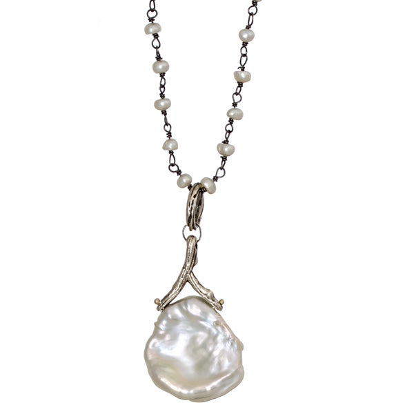 Keshi pearl necklace