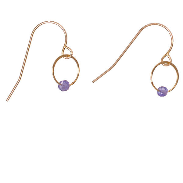 Tiny tanzanite earrings