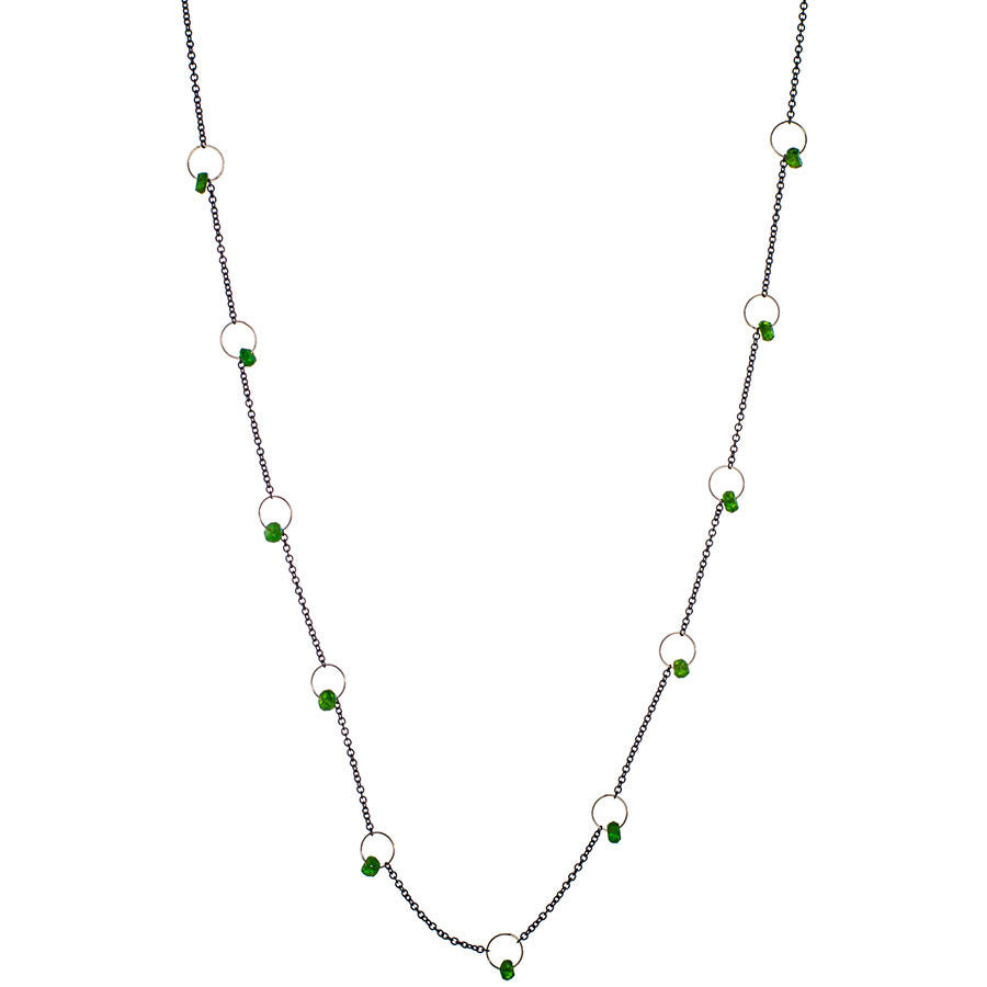 Chrome diopside necklace