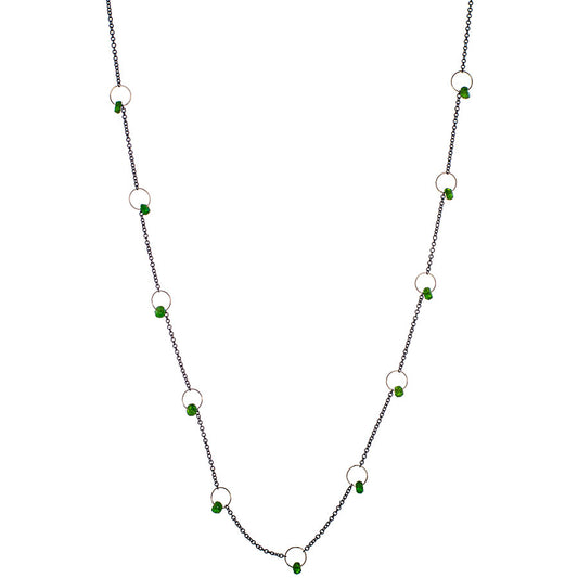 Chrome diopside necklace