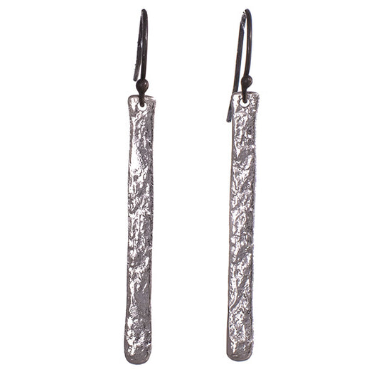 Silver bar earrings