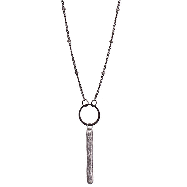 Silver bar necklace