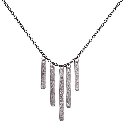 Silver bar necklace