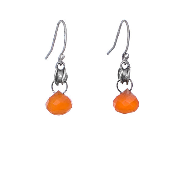 Small carnelian earrings.