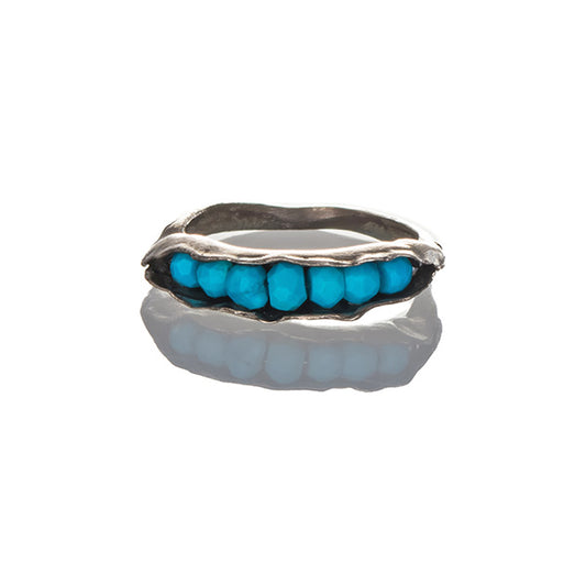 Turquoise pod ring