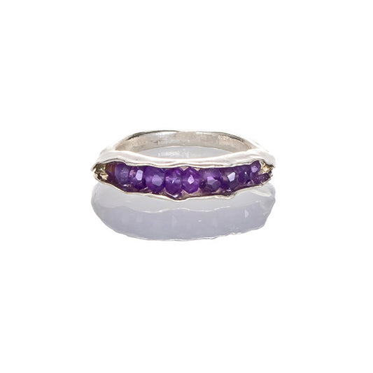 Amethyst pod ring