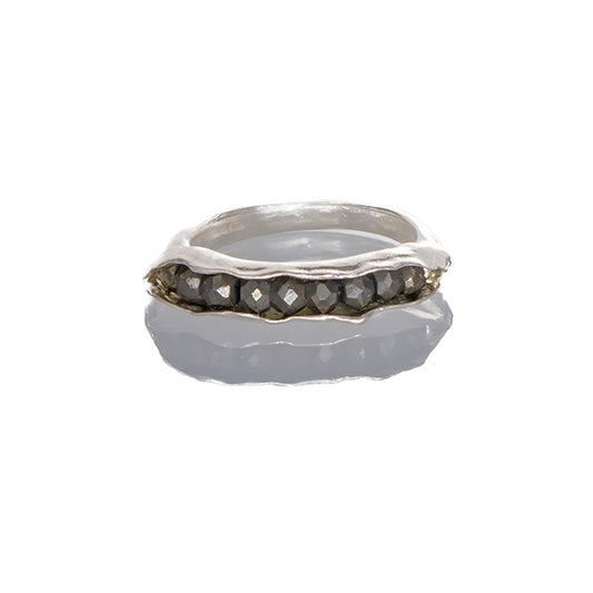 Pyrite pod ring